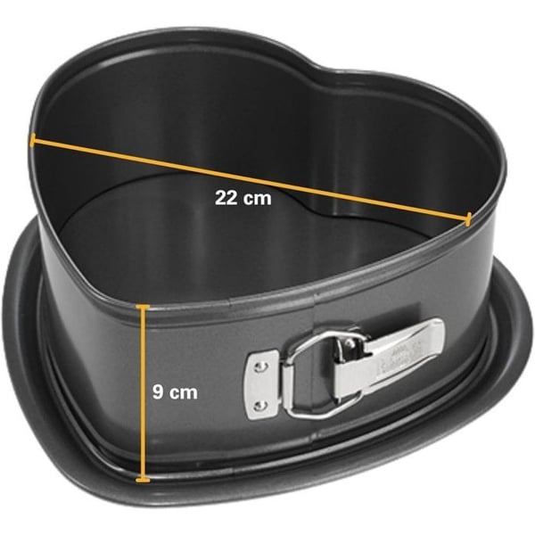 Syd�menmuotoinen vuoka irrotettavalla pohjalla - BIRKMANN - HELPPO LEIVONTA - Hiiliter�s - Tarttumaton - 26,5 x 25 x 9 cm