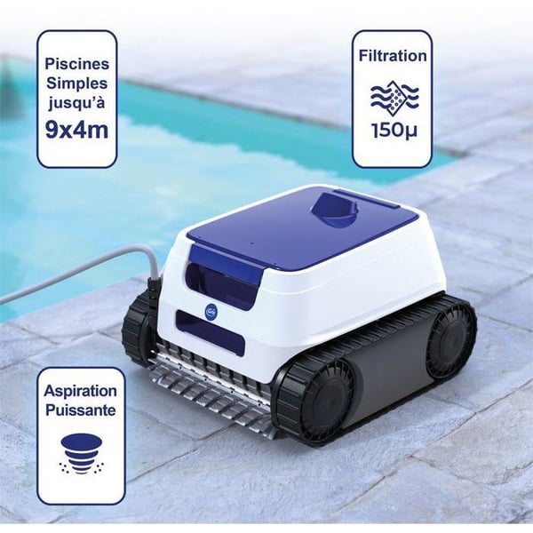 Robot Pool Gre er 230 - Vedligeholdelsesbaggrund, v�gge og vandlinjer - Begravet pool eller derover -grunden stiv v�g 9x4m - Automy 2H