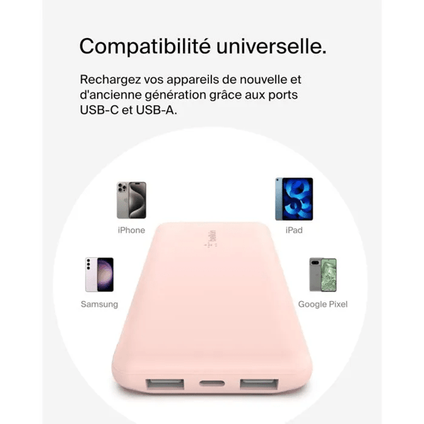 Eksternt batteri - BELKIN - 10.000 mAh - Lyser�d
