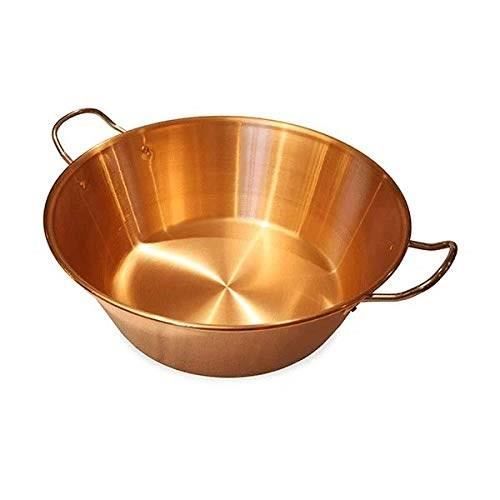 BAUMALU Kobber syltetøjsskål 38 cm håndtag af rustfrit stål 12/10 - ca. 9 liter