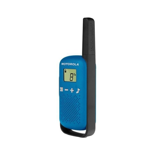 Motorola Walkie Talkie - 2 stk. - Bl� - R�kkevidde 8 km - H�ndfri - Effekt 500 mW