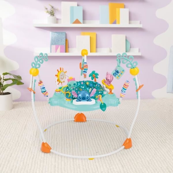 DISNEY BABY -STITCH- Moniosainen vauvan leikkialue, kehittyv� pomppulinna, 360� k��ntyv�, 10 interaktiivista Disney-peli�