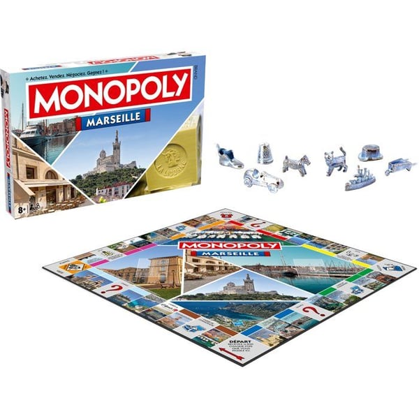 MONOPOLY Marseille - Brädspel - VINNANDE TRÄK - 2 till 6 spelare - Från 8 år