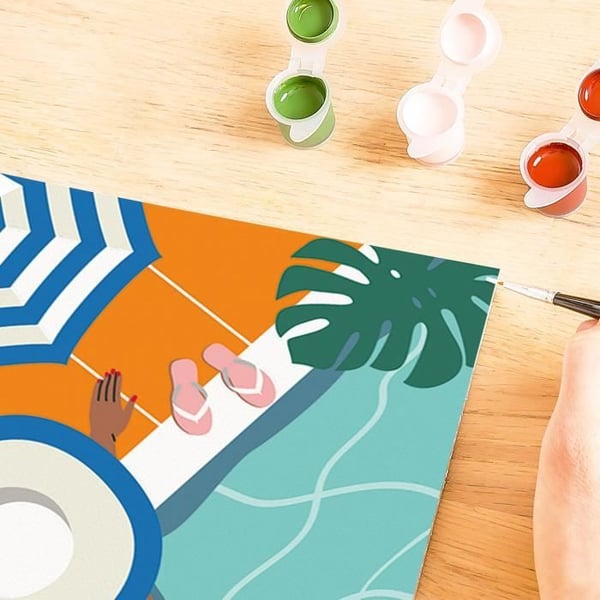 CreArt 24x30 cm Pool Time, Vuxen, Måla efter siffror, 25523, Ravensburger