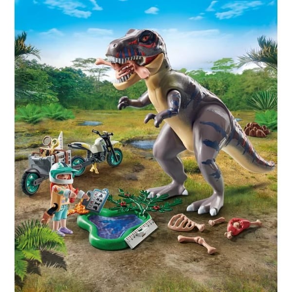 PLAYMOBIL 71524 Explorer moottoripy�r�ll� ja tyrannosaurusella