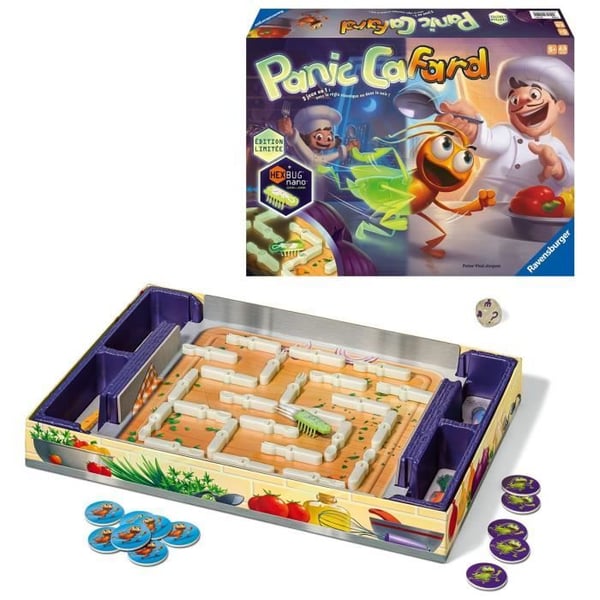 Phosphorescent Cockroach Panic, Funny Speed Game, 10th Anniversary Edition, barn och föräldrar, 5 år, 20973, Ravensburger