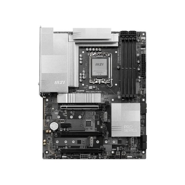 Bundkort - MSI - PRO Z890-P WIFI - Wi-Fi 7, 5G LAN, Thunderbolt 4, PCIe 5.0, s�lv