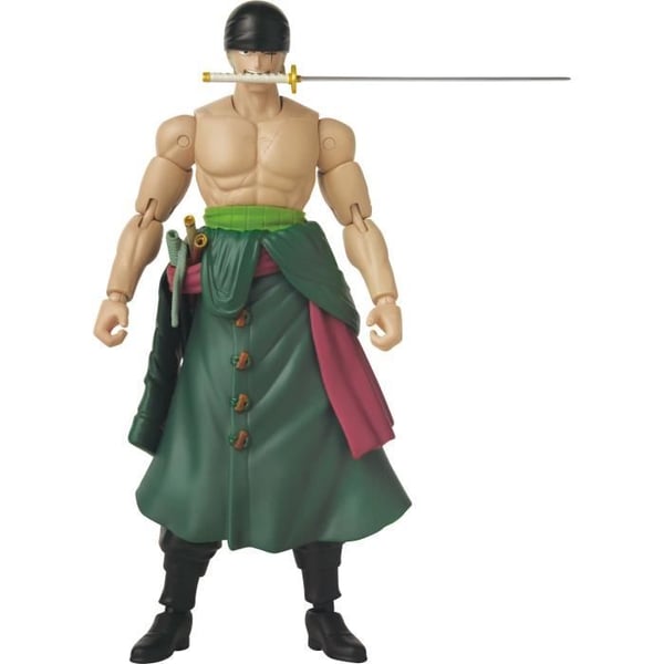 Anime Heroes figur - BANDAI - One Piece Zoro Style 3 sv�rd 17 cm - 16 artikulationspunkter