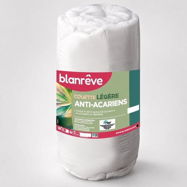 Lättviktsdunskydd mot dammkvalster - 200 gr/m² - BLANREVE - 240 x 220 cm - Vit