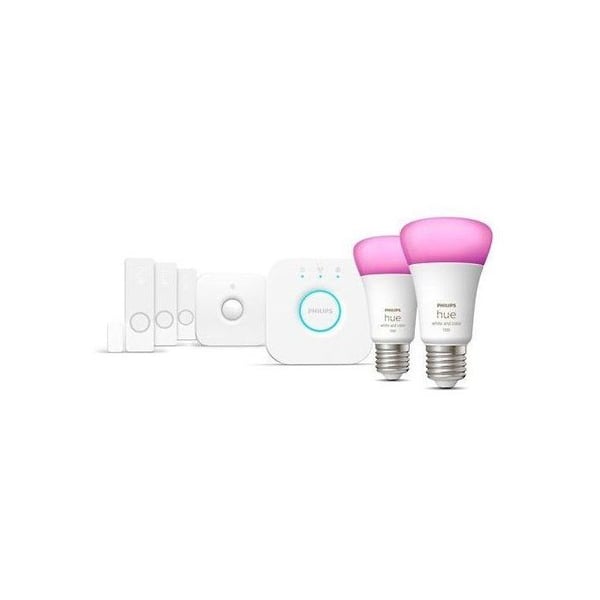 Smarte p�rer - PHILIPS HUE - E27 - Starter Kit - 2 p�rer - Kontaktdetektorer