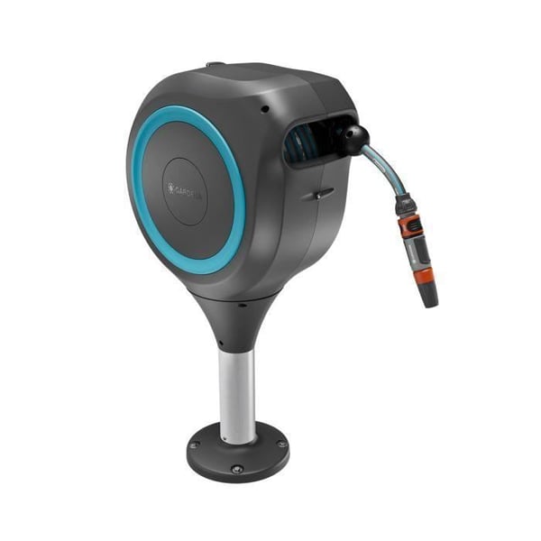 Automatisk slangetromle til terrasse - GARDENA - RollUp - M - Bl� - L�ngde 20 m - Slange 13 mm