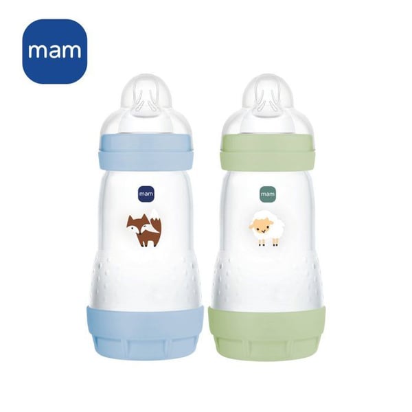 2 tuttipullon setti - MAM - Easy Start / Anti-Colic - 260 ml - Flow 2 tutti - Ocean + hiekka