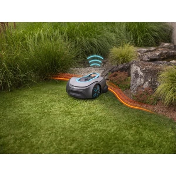 Robottiruohonleikkuri - GARDENA - Smart SILENO Free 1200 - Ilman rajauskaapeleita - Pinta-ala 1200 m� - Sis�lt�� smart Gatewayn