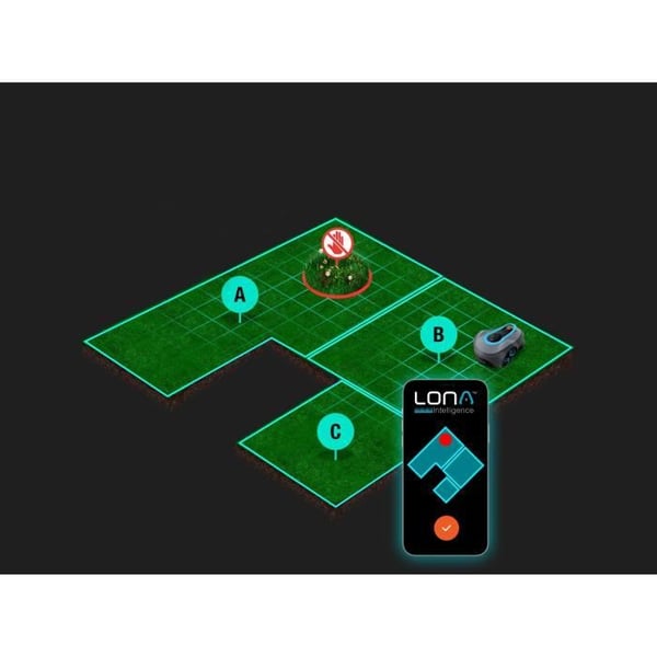 Robottiruohonleikkuri - GARDENA - Smart SILENO Free 1200 - Ilman rajauskaapeleita - Pinta-ala 1200 m� - Sis�lt�� smart Gatewayn