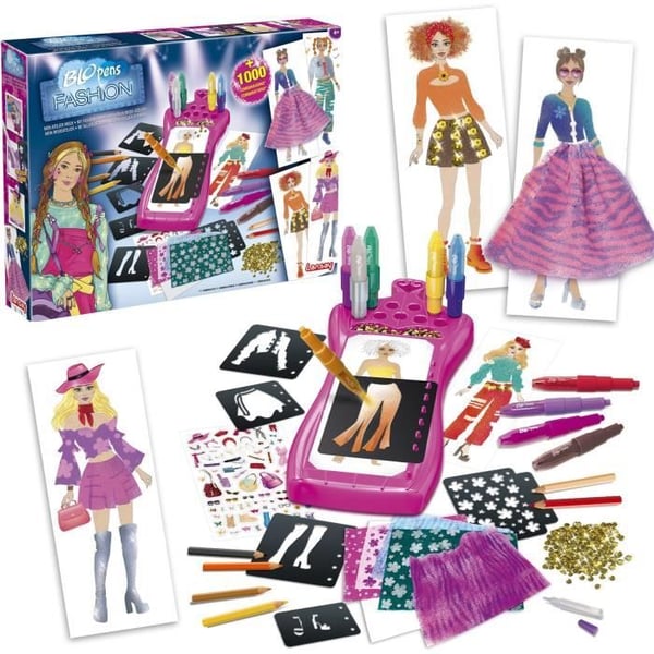 V�rityspeli - LANSAY - Blopens - Mon Atelier -tila - 20 stensiili� - 7-vuotiaat ja sit� vanhemmat