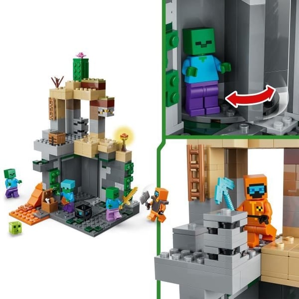 LEGO Minecraft 21587 Zombiluotma - Interaktiivinen peli 8+ vuotta t�ytt�neille pojille tai tyt�ille