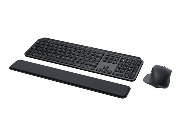 Tr�dl�st tastatur - LOGITECH - MX Keys S Combo - Bluetooth - Baggrundsbelyst - Lydl�se taster - Grafit