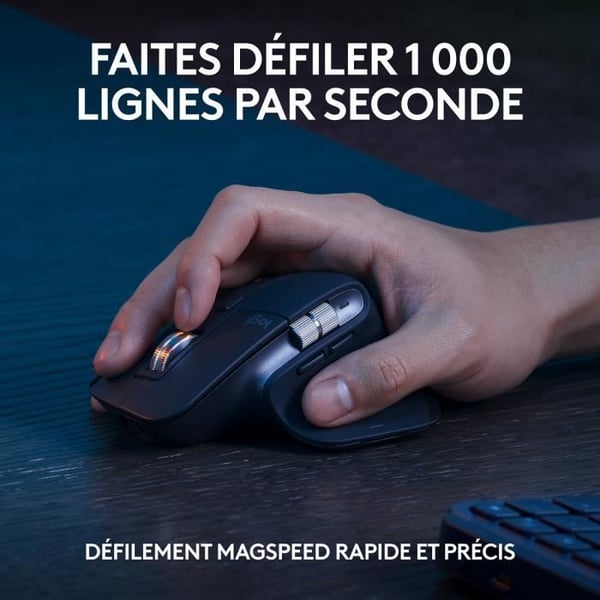 Tr�dl�st tastatur - LOGITECH - MX Keys S Combo - Bluetooth - Baggrundsbelyst - Lydl�se taster - Grafit