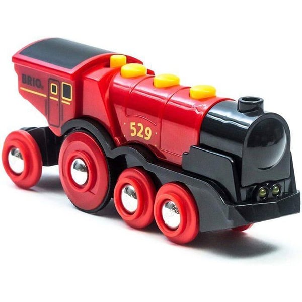 BRIO World - 33592 - Tehokas punainen veturi paristoilla - Puulelu
