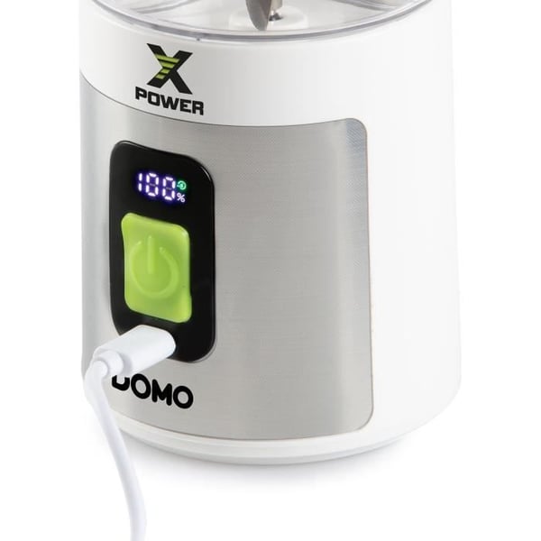 Ledningsfri b�rbar blender - DOMO - DO752BL - XPOWER - 120 W - 600 ml - Hvid