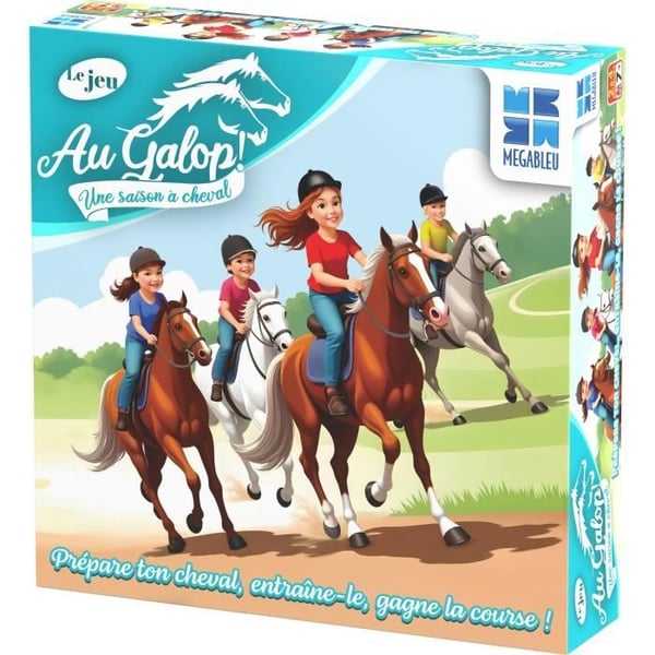 Au Gallop - Br�tspil - MEGABLEU - Forbered din hest, tr�n den, vind l�bet!