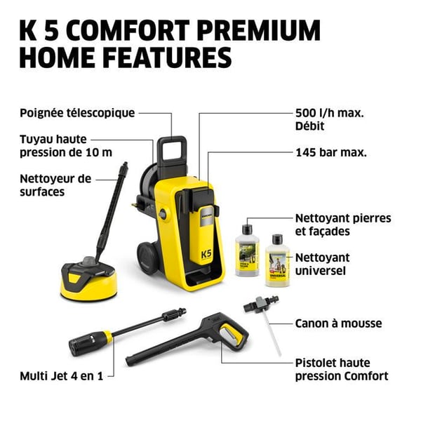 KARCHER K 5 Comfort Premium Home h�jtryksrenser - 500 l/t - 2100 W - 145 bar