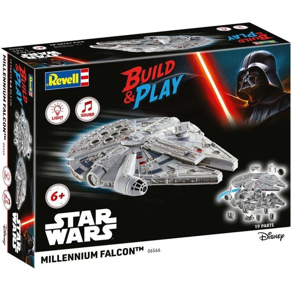 Byg-dit-eget rumskib - REVELL - Byg & Leg - Star Wars - Millennium Falcon - Lys og lyde - Fra 6 år