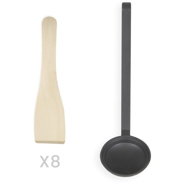 Maxi Crepe Party - LIVOO - DOC186G - 1500 W - 8 mini-crepes � 12 cm - Non-stick bel�gning - Sort