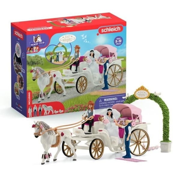 Figur Brudeparrets vogn, 5 �r gammel, schleich 42641 HORSE CLUB - �ske, 106 stk.