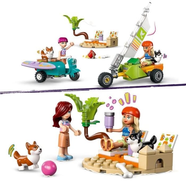 LEGO Friends 42641 surffauskoirat ja skootteriseikkailut � interaktiivinen lelu Corgien kanssa