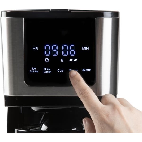 Suodatinkahvinkeitin - DOMO - DO733K - 900 W - 4-10 kuppia - LCD-n�ytt� - 3 tehoa - Musta