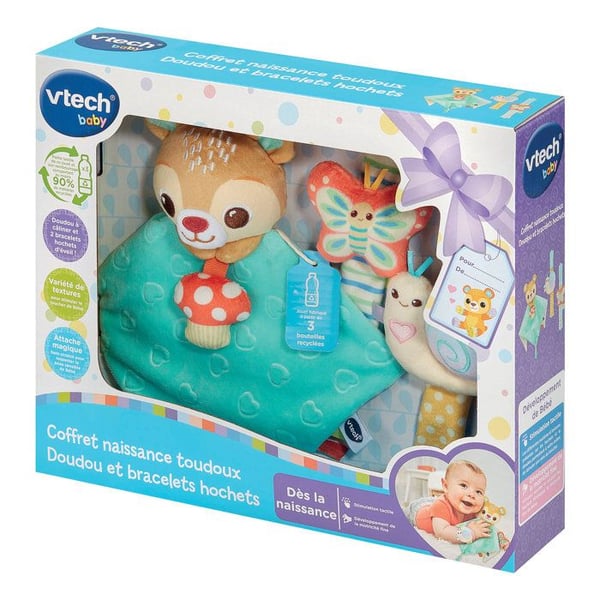 VTECH BABY - TOUDOUX GAVE S�T TIL NYF�DT - BL�DT L�GEt�j OG RANGLEARMB�ND (GENBRUGSPLASTIKFLASKER) - Flerfarvet