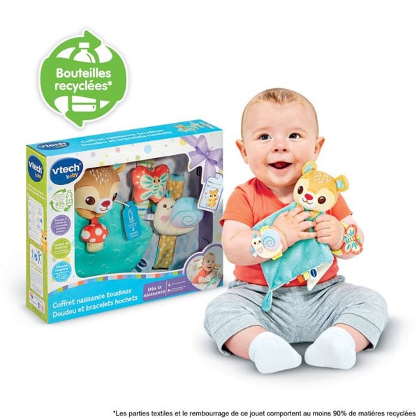 VTECH BABY - TOUDOUX GAVE S�T TIL NYF�DT - BL�DT L�GEt�j OG RANGLEARMB�ND (GENBRUGSPLASTIKFLASKER) - Flerfarvet