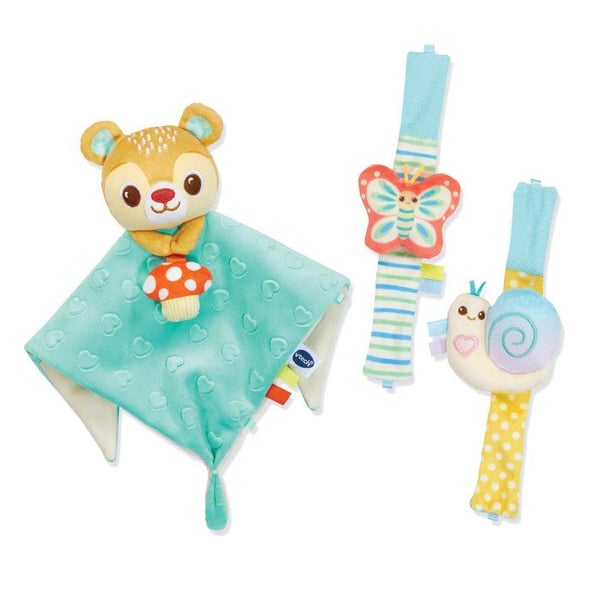 VTECH BABY - TOUDOUX GAVE S�T TIL NYF�DT - BL�DT L�GEt�j OG RANGLEARMB�ND (GENBRUGSPLASTIKFLASKER) - Flerfarvet