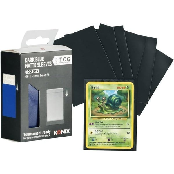 Kort�rmer - Konix - Matte �rmer 66 x 91 mm Competition - 100 �rmer - Magic: The Gathering, Pok�mon - M�rkebl�