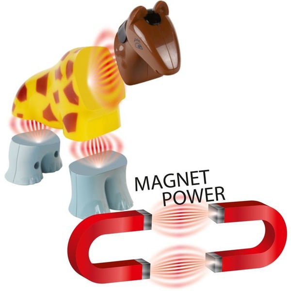 Magnetiske dyr - KLEIN - 0066 - 8 store sjove dyr puslespil, lukket æske - 32 brikker - Fra 12 måneder