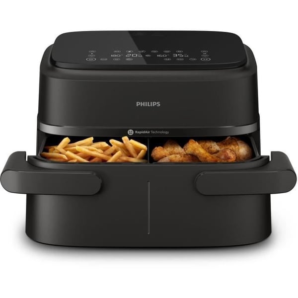 PHILIPS Airfryer XXL NA351/00 - 7,1 l kapacitet - Dubbel tank - 6 förinställningar - 2450 W