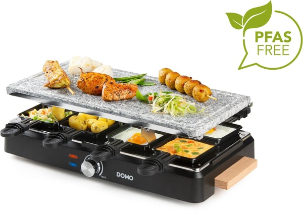 Raclette-grilli - DOMO - DO9262G - 8 hengelle - Paistokivi - Grilli - 1400 W