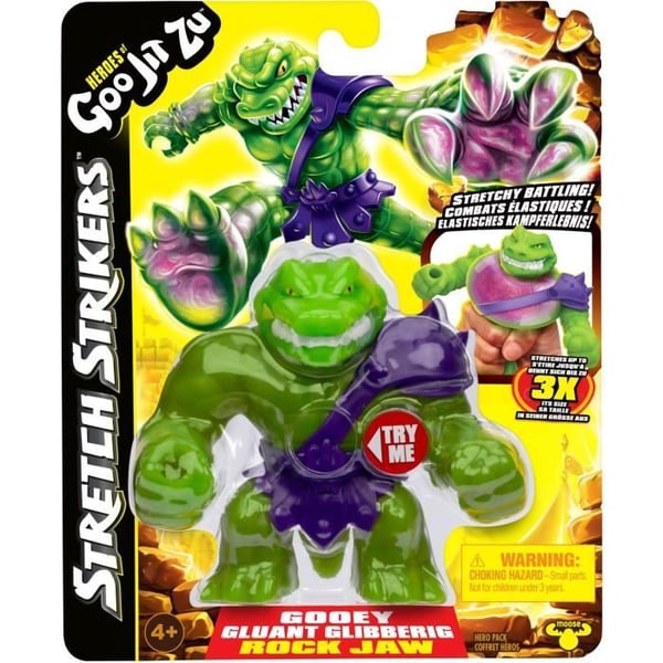 Stretch Strikers Figur 11 cm (Random Assst) - HEROES OF GOO JIT ZU - Slimede helte med krigerrustning