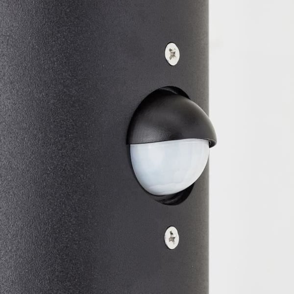 Sergioro Outdoor Applique 2L med detektor, Depoli Black, 2x27 20W, p�re ikke inkluderet