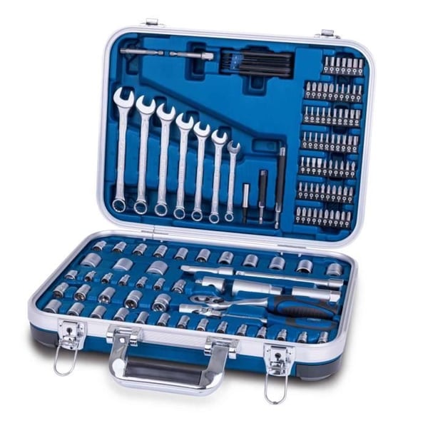 Ty�kalulaukku 135 kappaletta - SCHAPPACH - TB170 - Kromivanadiiniter�ksiset ty�kalut - Lukittava kotelo