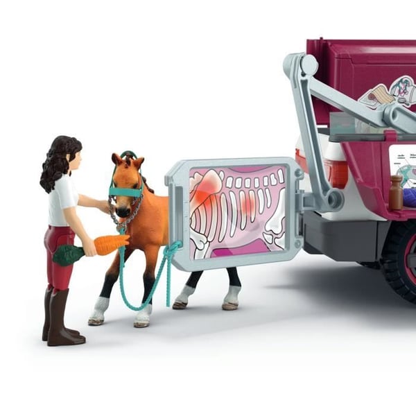 Mobilt dyrl�ges�t med trailer, SCHLEICH 42704 Hesteklub