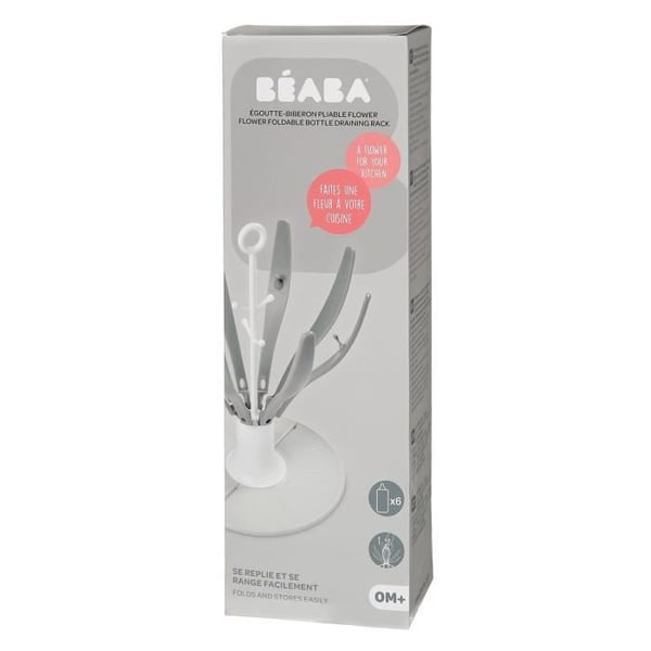 BEABA drop foldbar babyflaske blomst gr�