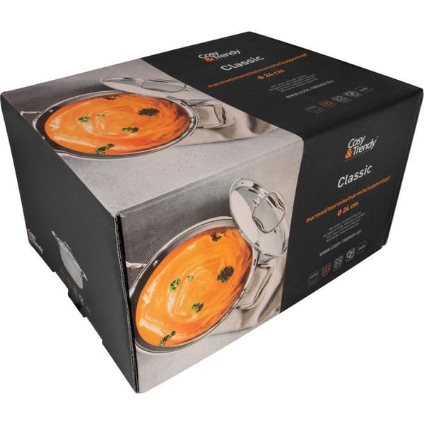 Padara - KOHDUKAS & TRENDIK�S - KLASSINEN - Ruostumatonta ter�st� - �24 cm - 7,14 L - Sopii kaikille liesitasoille, my�s induktiolle