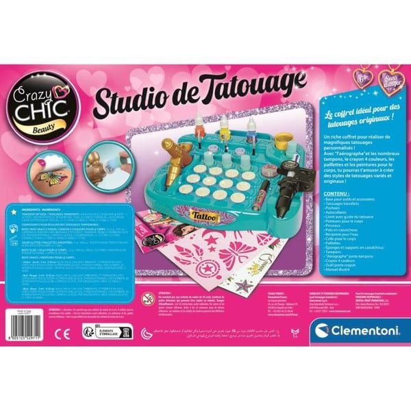 CLEMENTONI - Tatoveringsstudie for b�rn - Fra 7 �r