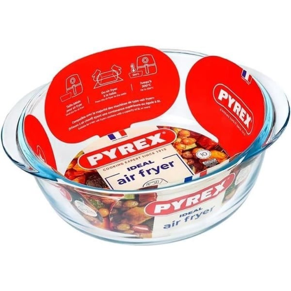 Airfryer-form - PYREX - 1450144 - Rund - Borosilikatglas - 26 cm