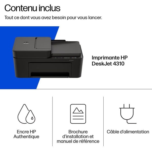 HP DeskJet 4310 -monitoimitulostin v�rimustesuihkutulostimelle � 3 kuukautta Instant Ink -palvelua HP+ -tilaukseen