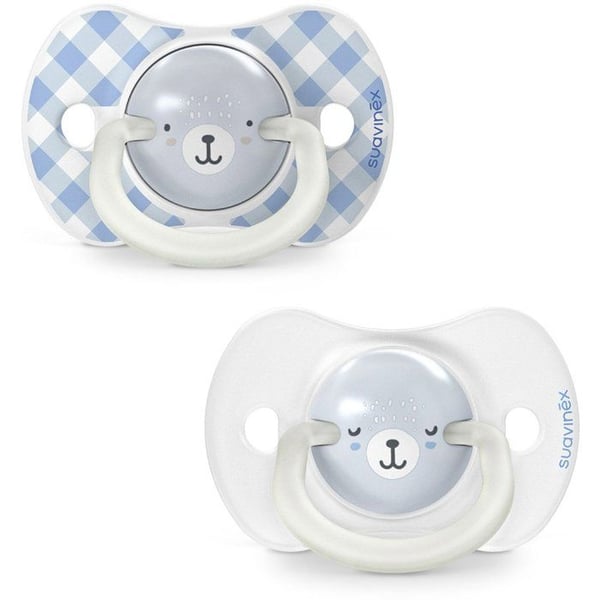 Pakke med 2 symmetriske sutter - SUAVINEX - Night&Day Wild&Free - SX Pro - 6 til 18 m�neder - Bl�