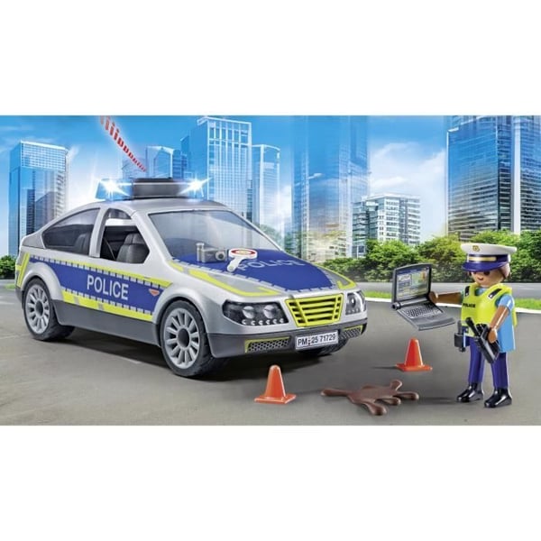 PLAYMOBIL 71729 Poliisiauto, jossa sireeni ja vilkkuva valo