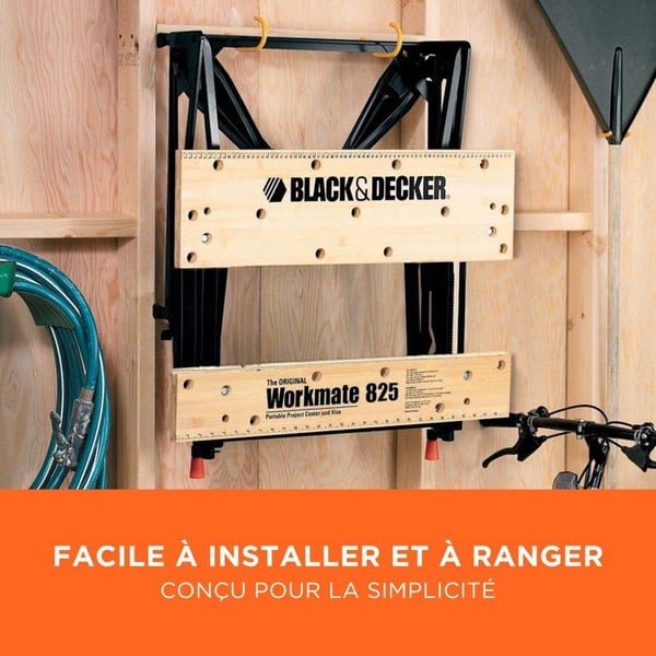 Sammenklappelig arbejdsb�nksskruestik - BLACK+DECKER - WM825-XJ - h�ndklemning - maksimal belastning 250 kg